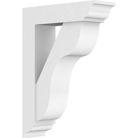 Ekena Millwork Standard Carmel Architectural Grade PVC Bracket With Traditional Ends, 5"W x 16"D x 22"H BKTP05X16X22CAR01